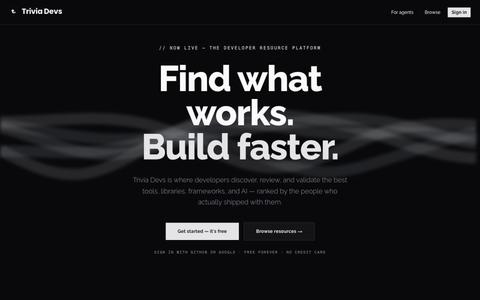 Trivia Devs — Developer Resource Discovery — screenshot