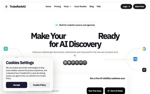 TruboRank AI - AI Discoverability, AEO and GEO Scanner — screenshot