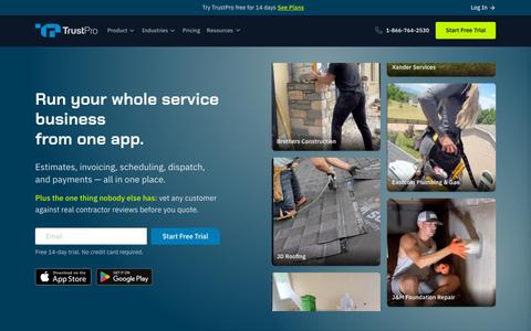 Field Service Management Software — Estimates, Invoicing & Scheduling | TrustPro — screenshot