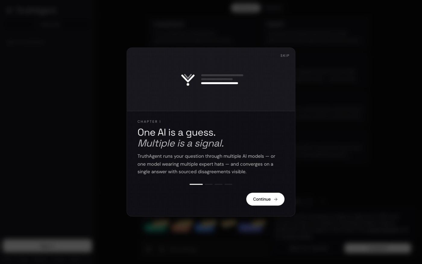 TruthAgent — One AI answer is a guess. Multiple is a signal. — screenshot