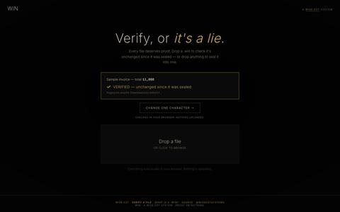 Truth.Systems — Verify, or it's a lie. — screenshot
