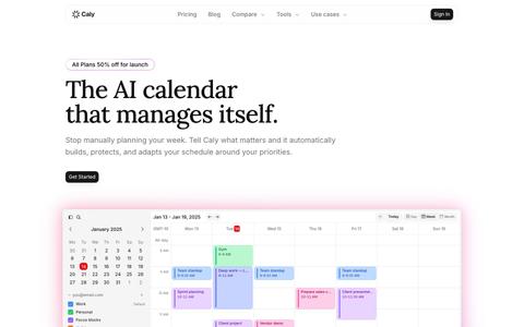 Caly - The AI Calendar That Manages Itself — screenshot