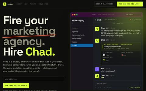 Chad — the AI marketing teammate that lives in Slack — screenshot