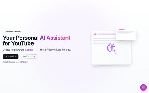 Creator AI | AI Assistant for YouTube Creators — screenshot