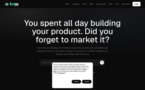 TryLaunchLoop | You spent all day building your product. Did you forget to marke — screenshot