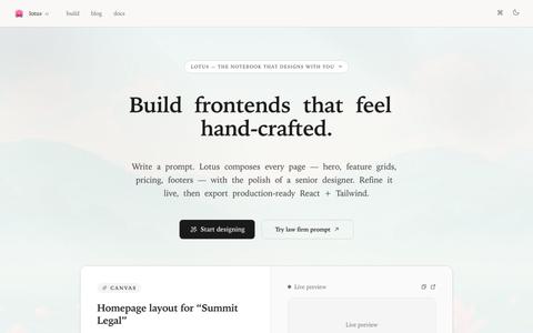 Lotus — The World's Best AI Designer — screenshot