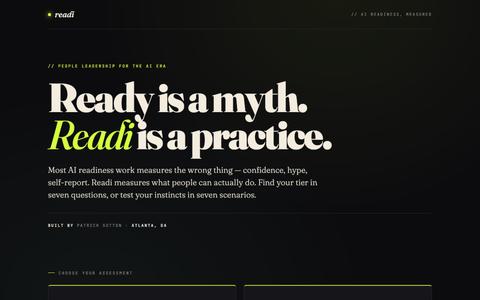 Readi · AI Readiness, Measured. — screenshot