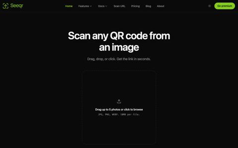 Seeqr - Scan Any QR Code from an Image, Free & Private — screenshot