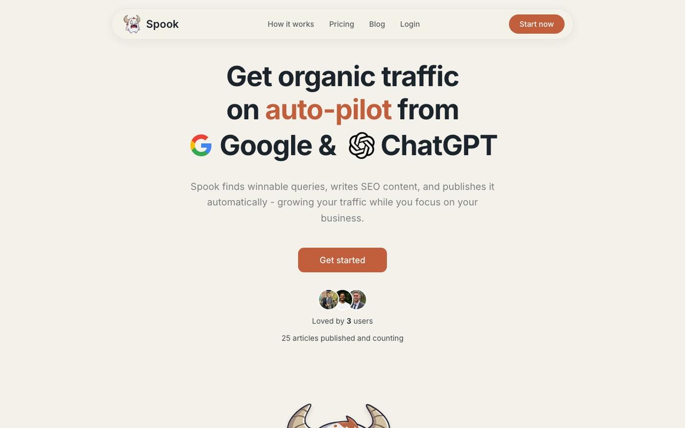 Spook - Get organic traffic on auto-pilot — screenshot