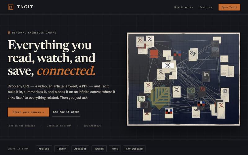 Tacit — Your AI Second Brain — screenshot