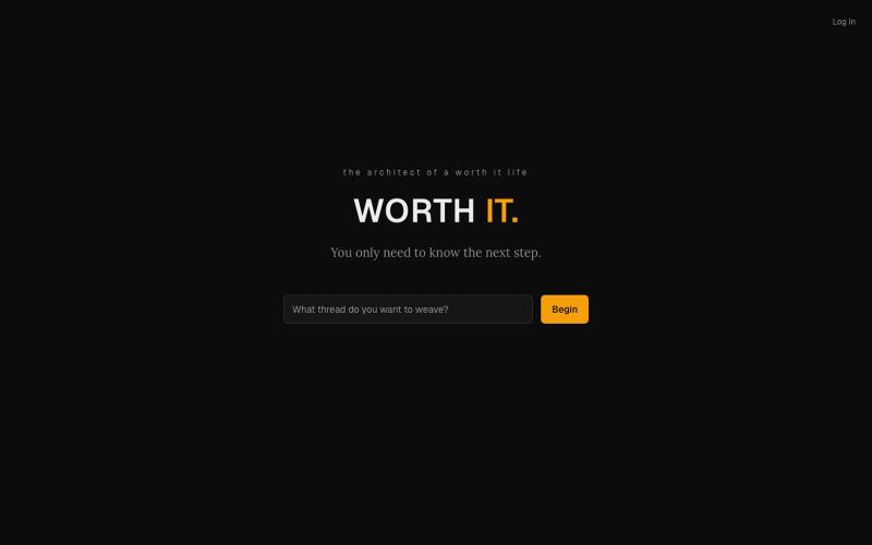 Worth It. — screenshot