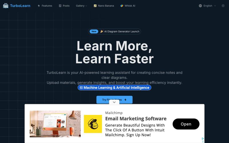 AI-Powered Learning Assistant | TurboLearn — screenshot