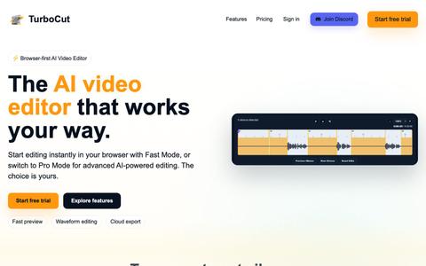 TurboCut - AI Video Editor — screenshot