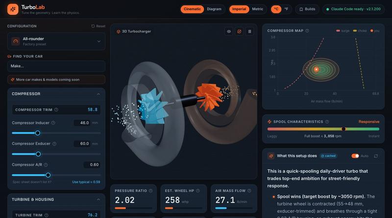 TurboLab — Turbocharger Learning Lab — screenshot