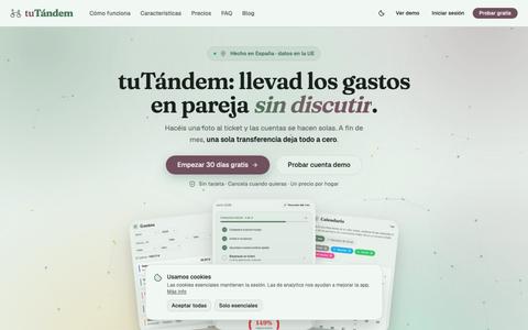 tuTándem — App de gastos del hogar y en pareja con IA — screenshot