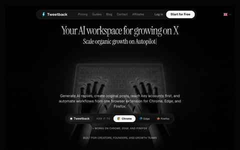Tweetback - AI Workspace for X Growth | Tweetback — screenshot