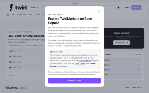 TwirlMarkets — screenshot