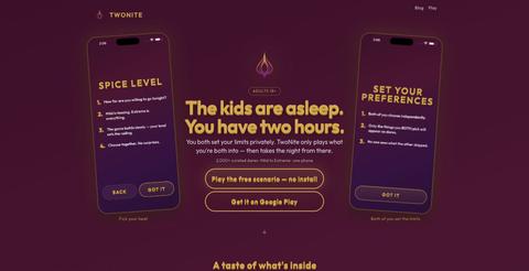 TwoNite — The Couple Games App for Unforgettable Date Nights — screenshot
