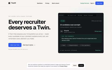 Twynit — every recruiter deserves a Twin — screenshot