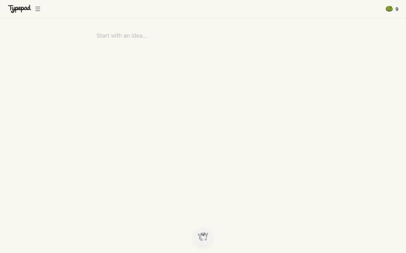 Typepad — Write in your own voice — screenshot