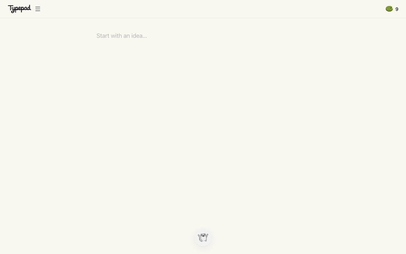 Typepad — Write in your own voice — screenshot