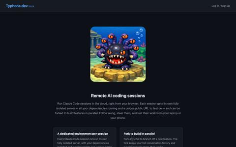 Typhons.dev — screenshot