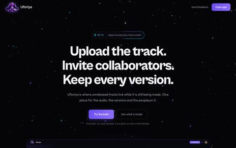 Uforiya | Where unreleased music lives — screenshot