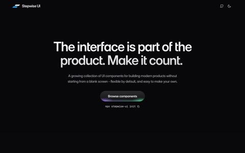 Stepwise UI — screenshot