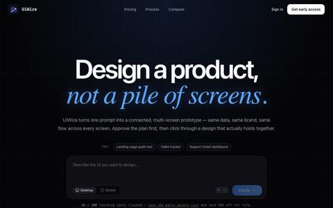UiWize - a product-aware UI generator. — screenshot