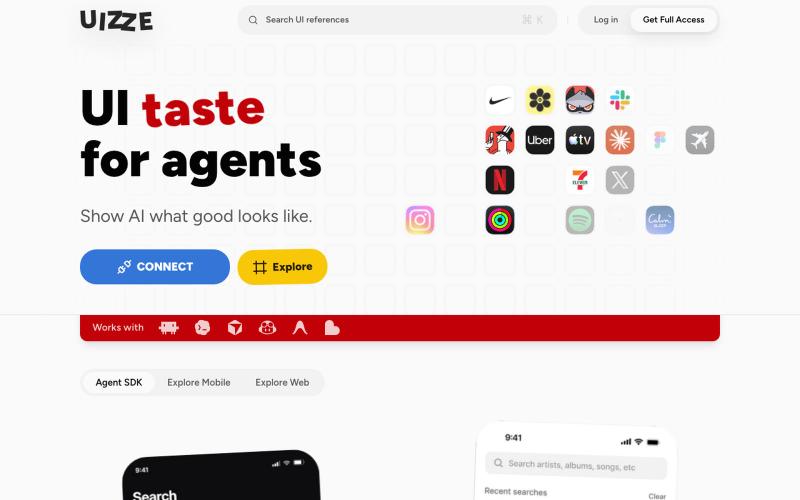 UIZZE - UI Taste for Agents — screenshot