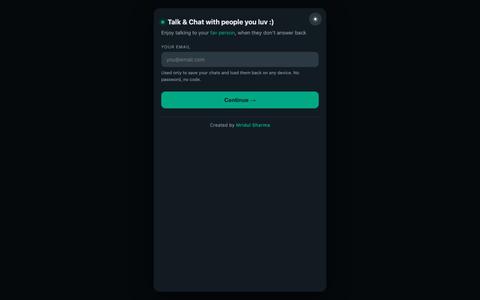 Talk & Chat with people you luv — screenshot