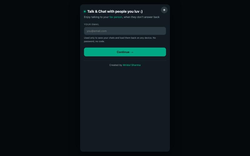 Talk & Chat with people you luv — screenshot