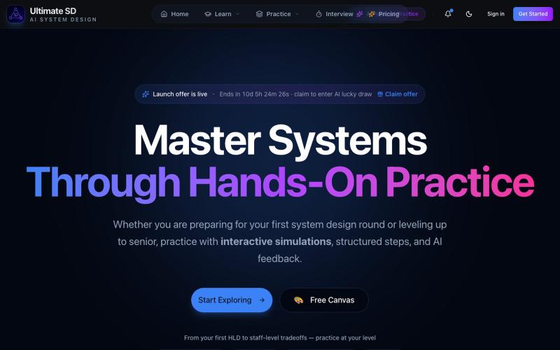 Ultimate SD - AI System Design Practice — screenshot