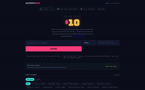 UltimateZone — Pay-to-Rank Link Board — screenshot
