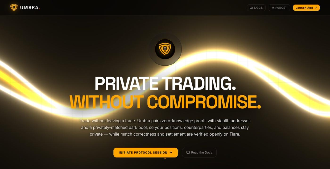 Umbra Protocol | Privacy-Preserving Dark Pool — screenshot