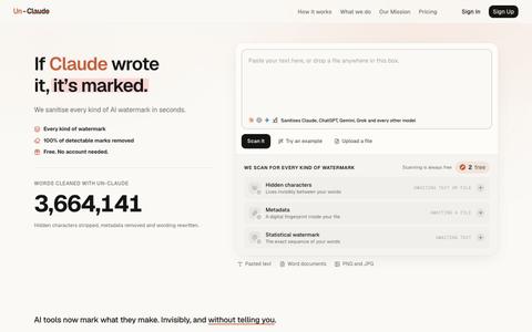 Un-Claude · AI Watermark Remover — screenshot