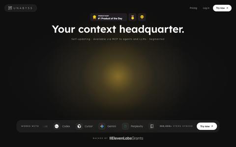 Unabyss — Your context headquarter. — screenshot