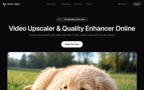 Video Upscaler & Quality Enhancer Online | Unblur Video — screenshot