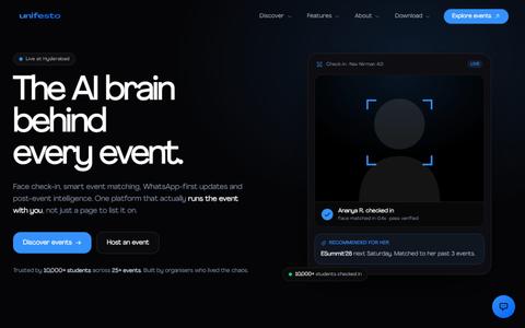 Unifesto - AI-Based Event Tech Management Platform for India — screenshot