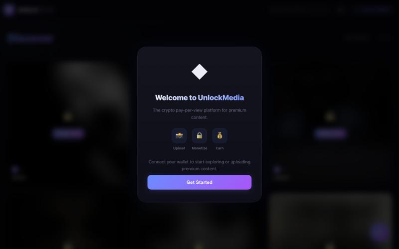 UnlockMedia — Crypto Pay-per-View — screenshot