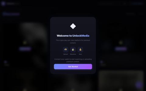 UnlockMedia — Crypto Pay-per-View — screenshot