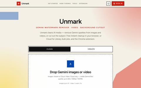 Unmark — Gemini Watermark Remover, Video & Background Cutout — screenshot