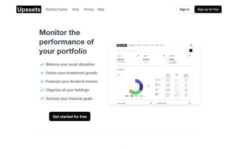 Upssets | The Ultimate Portfolio Tracker — screenshot