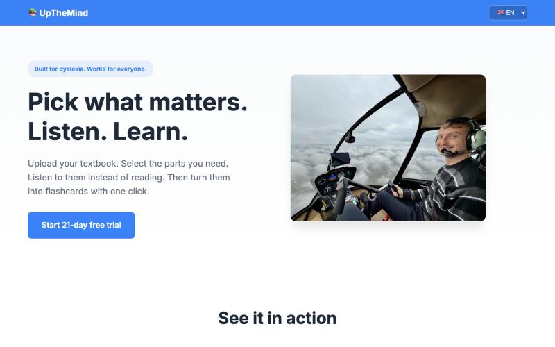 UpTheMind - Study Smarter, Not Harder — screenshot