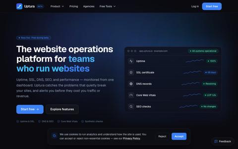 Uptura — Website Operations Platform — screenshot