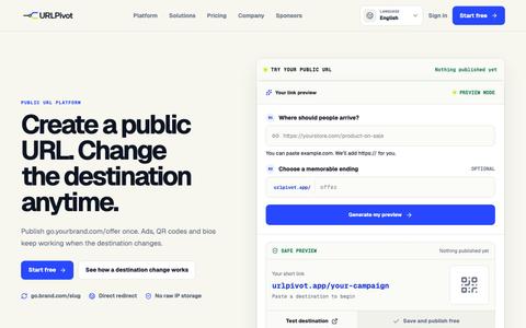 URLPivot · URLs públicas que continuam atuais — screenshot