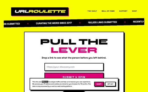 URL Roulette | Discover Random, Human-Curated Websites — screenshot