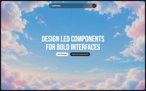 USEFORK — Design Led Components for Bold Interfaces — screenshot
