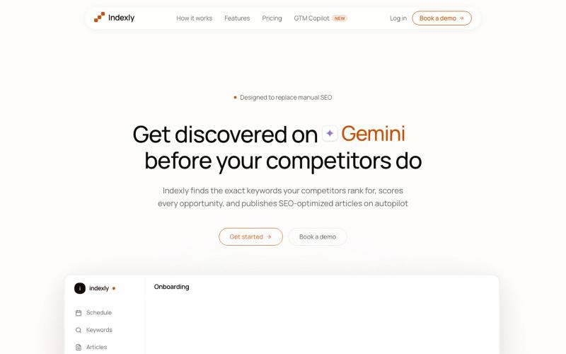 Indexly — AI SEO Agent That Writes & Publishes Articles That Rank — screenshot