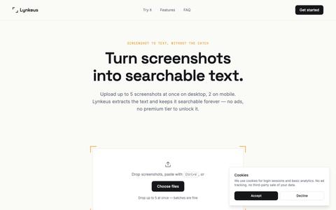 Lynkeus — Screenshot to text, in focus — screenshot